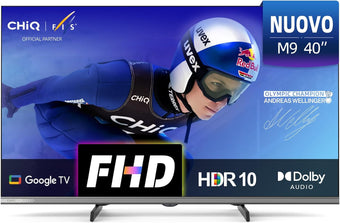 compare product CHiQ TV 40 Inch (100cm) L40M9G, Smart TV, FHD, Google TV, HDR10, DVB-T2, Dolby Audio, Built-in Chromecast, HDMI*3, Frameless in Metal 2025