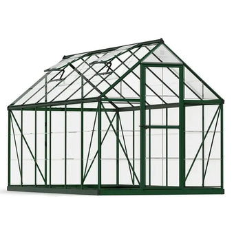 compare product 6′ x 12′ Palram Canopia Harmony Large Green Polycarbonate Greenhouse