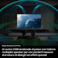 OLED 4K Vision AI Smart TV 65'' QE65S95FAEXZT, NQ4 AI Gen4 Processor, 4K AI Upscaling, Glare Free, Dolby Atmos & OTS+, Infinity One Design, PACCHETTO INTRATTENIMENTO, 2025