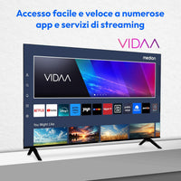 MEDION 125, 7 cm (50 Inch) TV Ultra HD (Smart-TV, HDR10, VIDAA Store, Netflix, Prime Video, Disney+, DAZN, Paramount+, HbbTV, PVR, Bluetooth), MD 850200