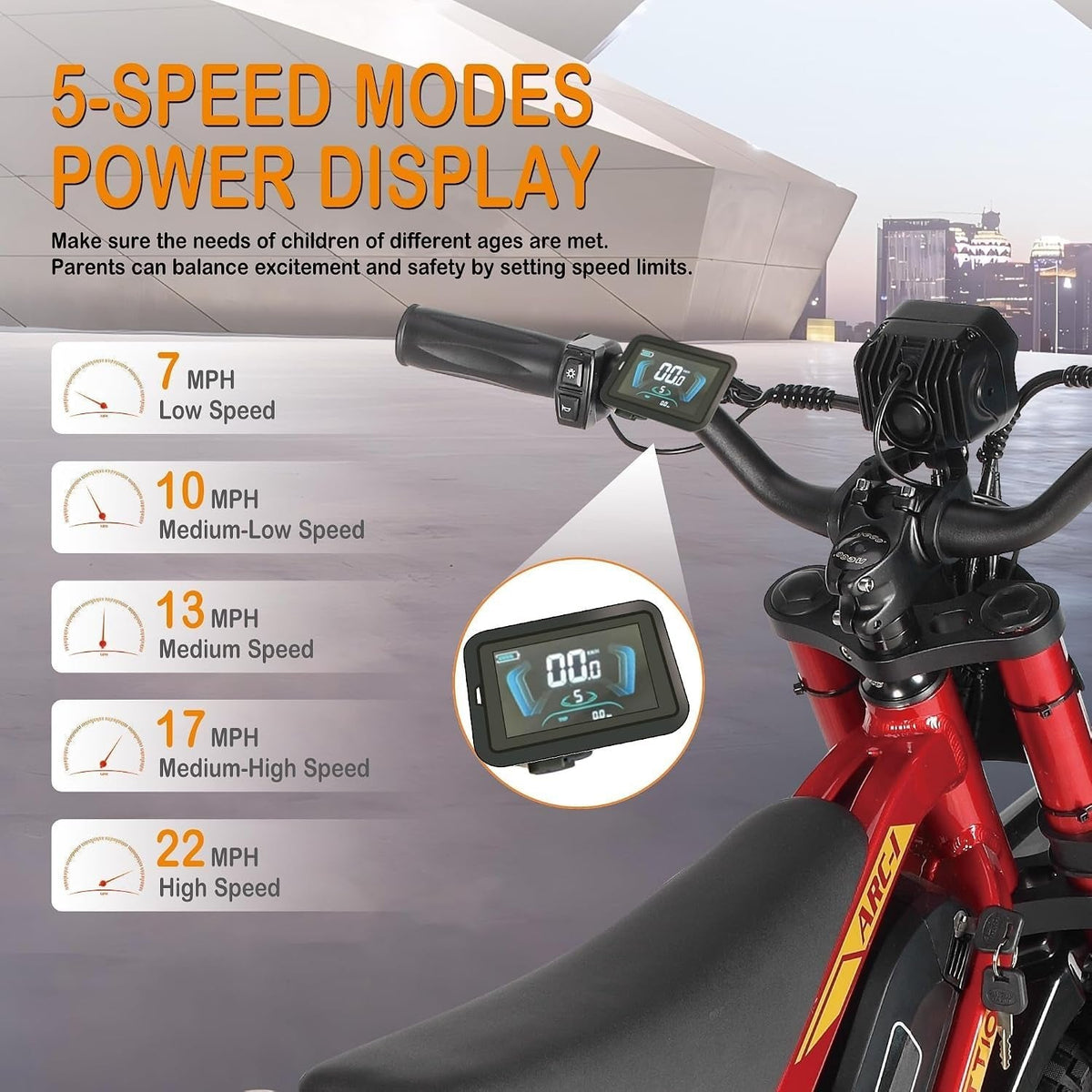 TUTTIO ARC-I Kids Electric Dirt Bike – 750W Motor with 36V 13Ah Battery for Ages 5-8 – ARC-I