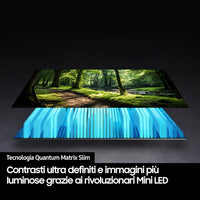 Neo QLED 4K Vision AI Smart TV 55'' QE55QN74FATXZT Mini LED, NQ4 AI Gen2 Processor, AI Upscaling, Motion Xcelerator 144 Hz, Technology Quantum Matrix Slim, OTS Lite, AirSlim Design, 2025