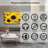 Strong - Smart TV 40″ (100 cm) Full HD SRT40FD5553 - with Android TV - Immagini eccezionali - Triple Tuner - 3 HDMI ports (1 ARC) + 2 USB ports + AV + Input antenna/satellite - Black