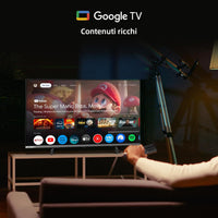 CHiQ TV 40 Inch (100cm) L40M9G, Smart TV, FHD, Google TV, HDR10, DVB-T2, Dolby Audio, Built-in Chromecast, HDMI*3, Frameless in Metal 2025