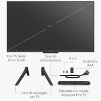 Amazon Fire TV Series Omni QLED - Smart TV 4K UHD, Dolby Vision IQ, Voice Commands with Alexa, 43“