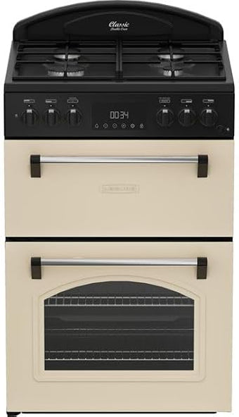 compare product Dual Fuel Cooker 60cm 2 Ovens 4 Burner A Rated Cream