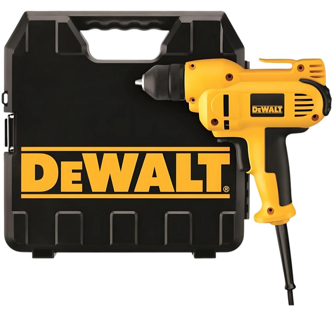 DEWALT 8.0-Amp 3/8 in. Corded Variable Speed Mid-Handle Drill Kit with Case DWD115K