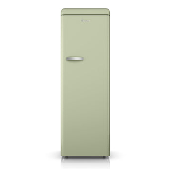 compare product Tall Larder Fridge 337L 5 Shelves Frost Free Green