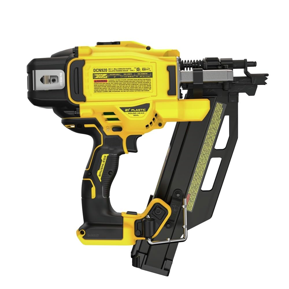 DEWALT 20V MAX 21-Degree Cordless Framing Nailer, Tool Only