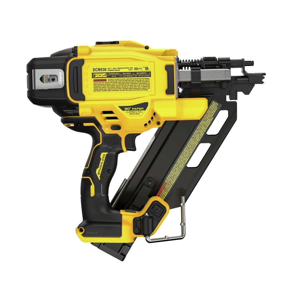 DEWALT 20V MAX 30-Degree Cordless Framing Nailer, Tool Only