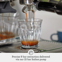 Bean To Cup Coffee Machine 16 Grind Settings 15 Bar Pump PID Temp Control Brushed Stainless Steel
