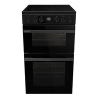 Electric Cooker 69L/43L Double Oven Air Fry Mode Ceramic Hob Black
