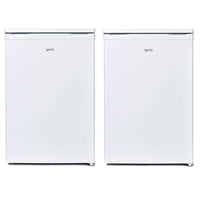 Freestanding Under Counter Fridge Freezer Set 136L 91L 55cm Inox