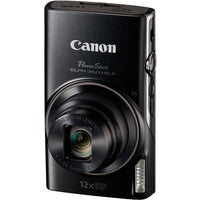Canon PowerShot ELPH 360 HS A 20.2MP Digital Camera, Black Bundle
