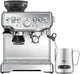 Bean To Cup Coffee Machine 16 Grind Settings 15 Bar Pump PID Temp Control Brushed Stainless Steel