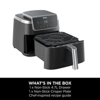 Air Fryer 4.7L 2000W 4 Functions Digital Touch Black