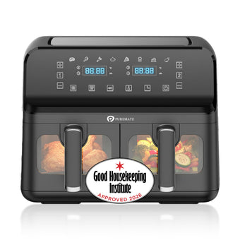 compare product Dual Air Fryer 9L 2500W 8 Presets Digital Display Black