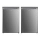 Freestanding Under Counter Fridge Freezer Set 136L 91L 55cm Inox