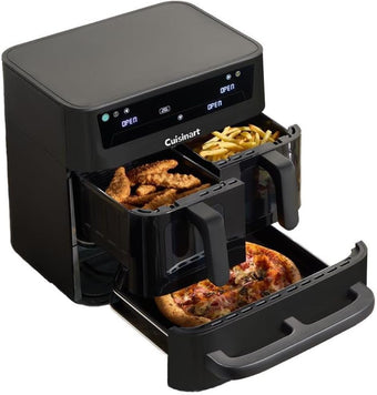 compare product Tri Zone 13.6L Air Fryer Oven 3 Independent Cooking Zones PFAS-Free Black