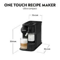 Coffee Maker 19 Bar Capsule Espresso Machine Automatic Milk Frother Black