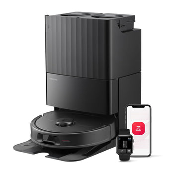 compare product Robot Vacuum Cleaner With Mop 10000Pa Suction Dual Anti-Tangle Brushes Black