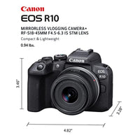 Canon EOS R10 Mirrorless Camera with RF-S 18-45mm Lens