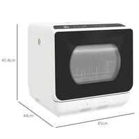 Table Top Dishwasher 6L Built-In Tank 4 Place Settings Touch Control White