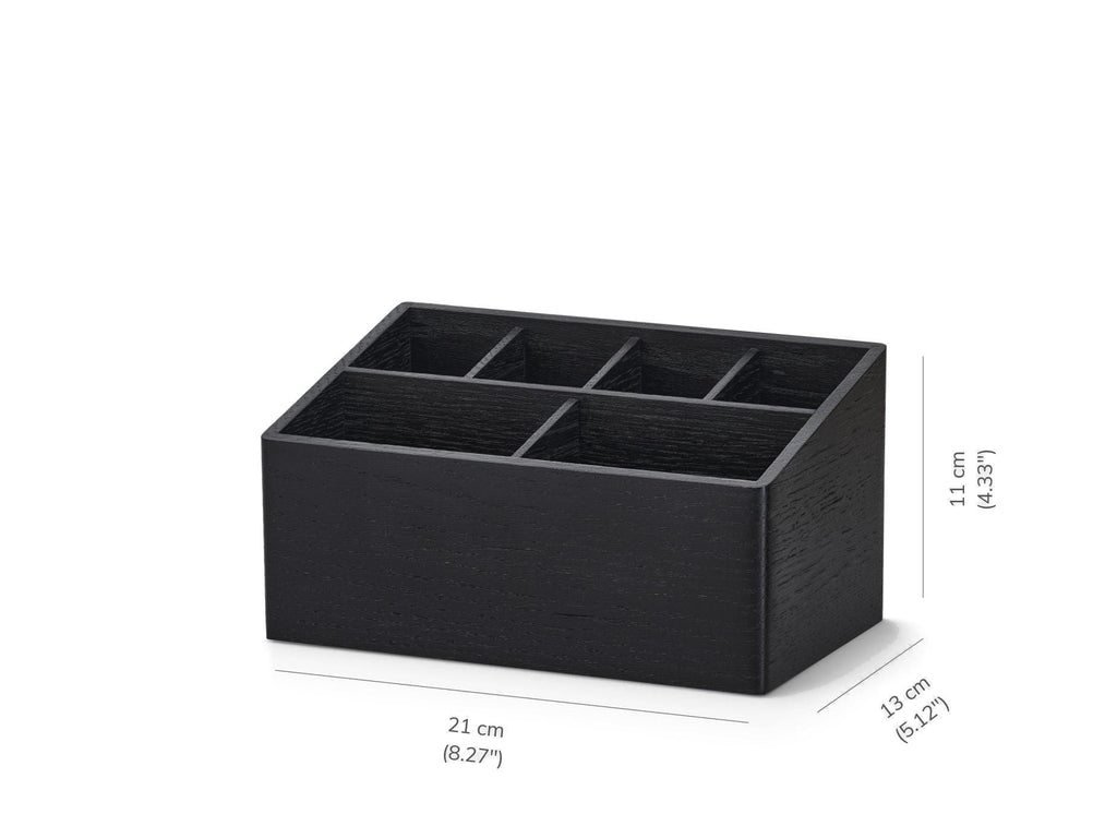 Solid wood pen organiser with six compartments, view 6