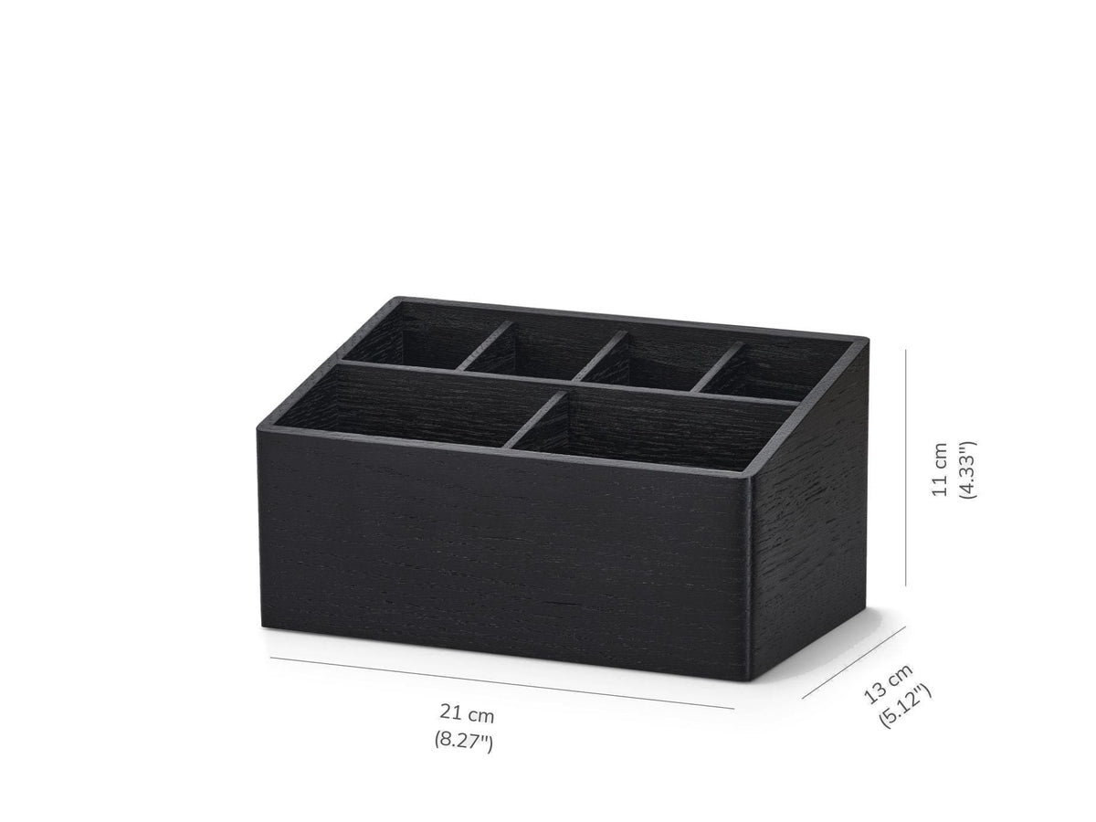Solid wood pen organiser with six compartments, view 6