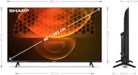 Sharp 40FH6EA 40" LED Smart TV, Frameless, FHD Android 11, DVB-T2/S2, Wi-Fi, Black, 3xHDMI 2.1, 2xUSB, Built-in Chromecast, Dolby Digital Plus, DolbyAC-4