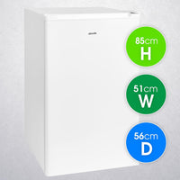 Freestanding Undercounter Fridge 114L 50cm White
