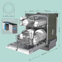 Built-In Dishwasher 12 Place Settings 8 Programs 47dB White