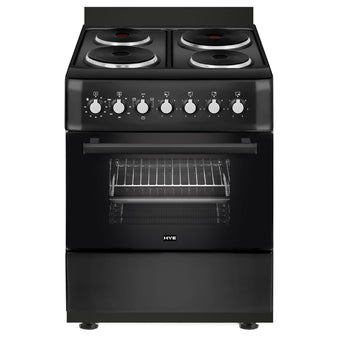 compare product Electric Cooker 62L Oven 4 Hotplates Freestanding 60cm Matte Black