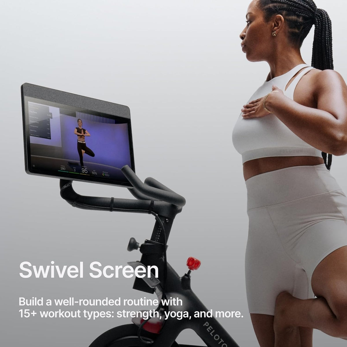 Peloton Cross Training Bike with 21.5″ HD Swivel Touchscreen & 100 Resistance Levels – BA05-DC07