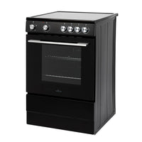 Freestanding Electric Single Cavity Cooker 68L 4 Ceramic Hobs Black