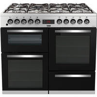 Freestanding Dual Fuel Range Cooker 156L 100cm Stainless Steel