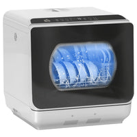 Table Top Dishwasher 6L Built-In Tank 4 Place Settings Touch Control White