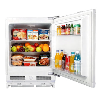 compare product Integrated Under Counter Fridge 110L LED Light Reversible Door White