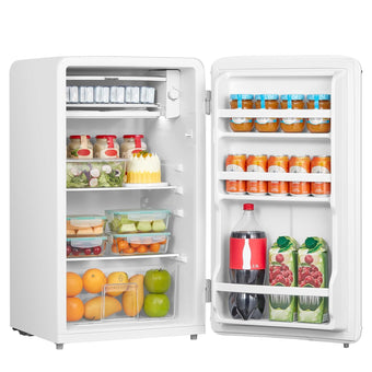 compare product Under Counter Fridge 93L Retro Chiller Box Adjustable Thermostat White