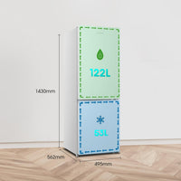 Freestanding Fridge Freezer 175L 60/40 Split E Rated White Reversible Door