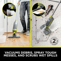 2-in-1 Cordless Hard Floor Vacuum Spray Mop Charcoal Grey