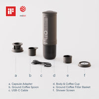 Portable Espresso Machine 20 Bar Self-Heating USB-C Space Grey