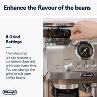 Espresso Pump Coffee Machine 1450W Cold Brew Function Milk Frother Titanium