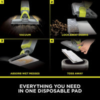 2-in-1 Cordless Hard Floor Vacuum Spray Mop Charcoal Grey