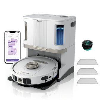 compare product Robot Vacuum And Mop With Self-Emptying Base 60-Day LiDAR Navigation White