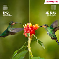Thomson 43 Inch (109cm) 4K Ultra HD White Smart Google TV, Wi-Fi, Dolby Audio, HDR10, Bluetooth 5.1, Triple-Tuner (Cable/Satellite/Antenna), HDMI, CI+, A+ Pannello - 43UG4S14W