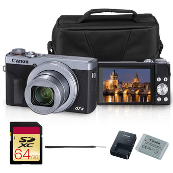compare product Canon PowerShot G7 X Mark III 20.1MP Digital Camera (Silver) Bundle