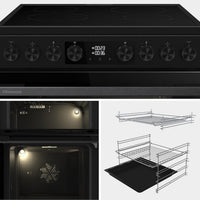 Electric Cooker 130L Double Oven Ceramic Hob A Rated Black