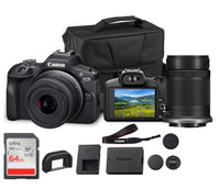 Canon EOS R50 Mirrorless Camera with 18-45mm & 55-210mm Double Lens Bundle