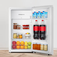 Under Counter Fridge 82L Adjustable Thermostat White Reversible Door